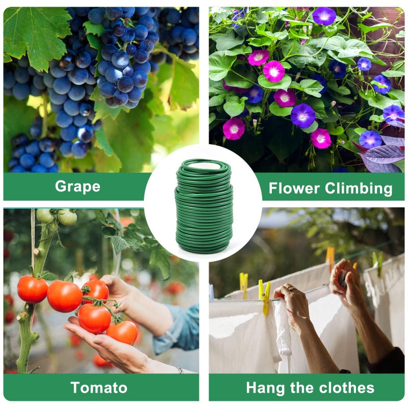 Decoroca Soft Plant Ties for Support - 65.6' Reusable Waterproof Plant Wire  3.5mm Garden Twist  for Indoor & Outdoor Plants and Home Organizing(1pc/Green) - Image 5